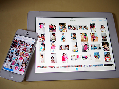 iPhoneiPadの共有フォトストリーム利用イメージ