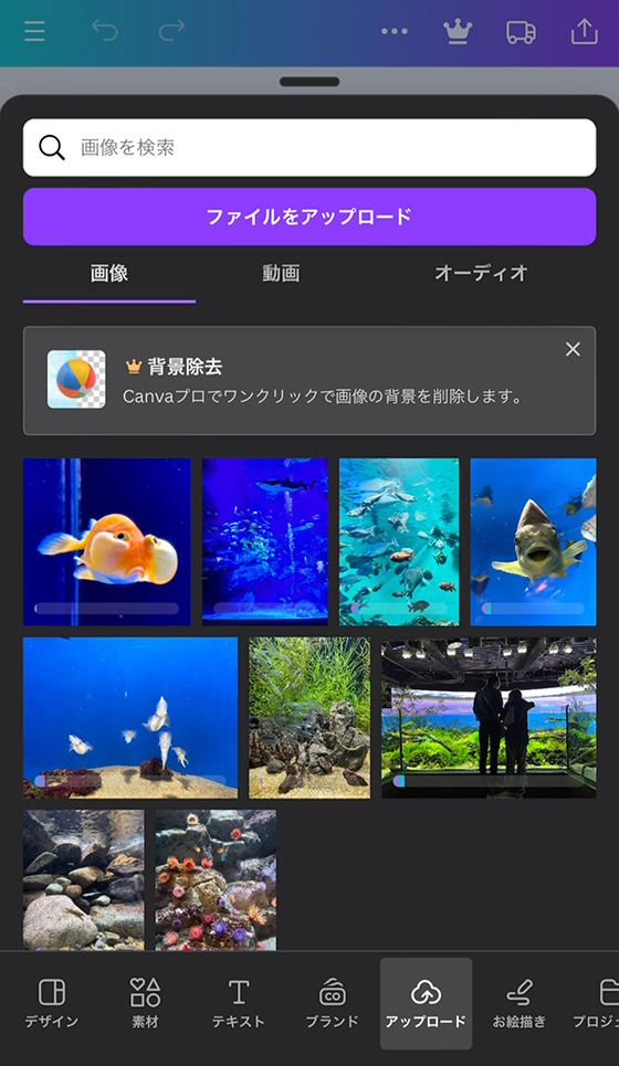 Canvaでアルバムキーホルダーの写真テンプレートを使用